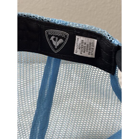 Rossignol Five Panel Hat Colorblock Skiing Blue Red One Size - Picture 7 of 7